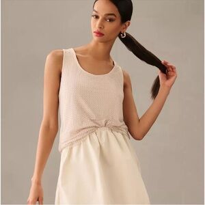 NWT Anthropologie Rhinestone Mesh Tank